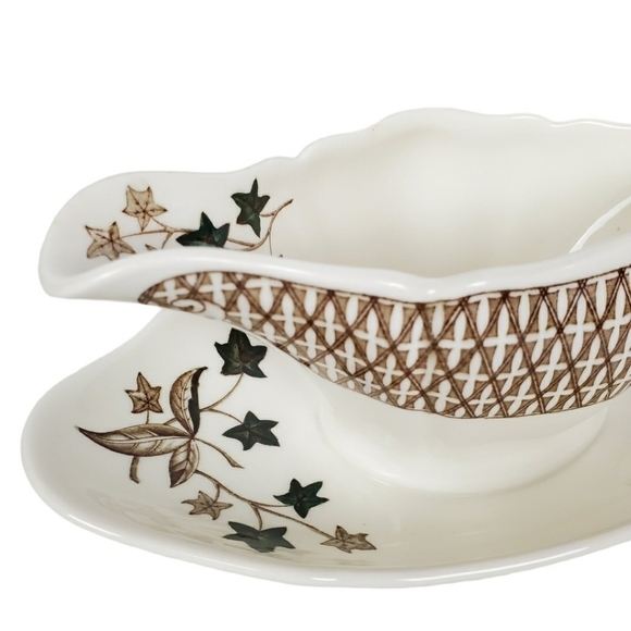 VTG Wedgwood Gravy boat Avocado Ivy - Picture 9 of 11